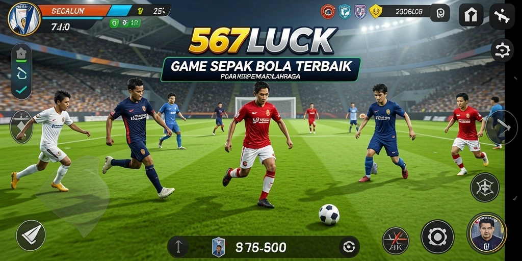 Screenshot menampilkan aksi seru dalam game Football 567LUCK.