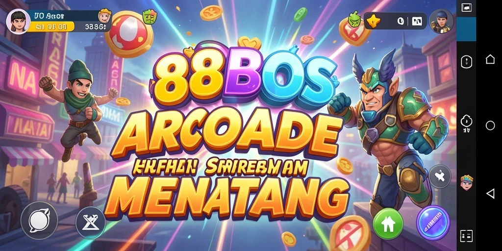 Screenshot utama 88BOS menampilkan gameplay arcade yang dinamis.
