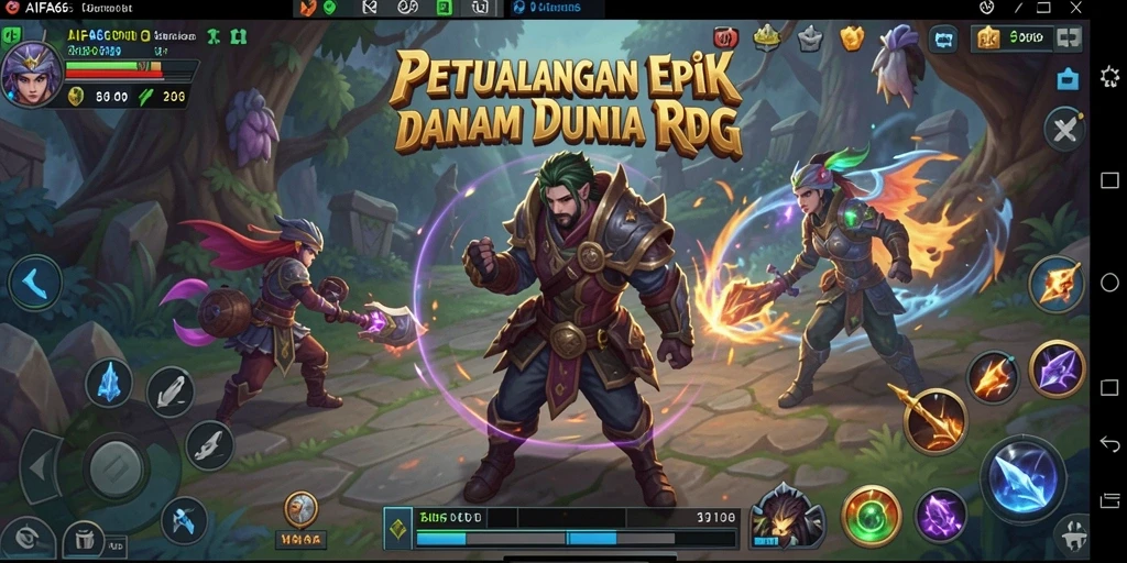 Tampilan gameplay epic dari AIFA66 dalam dunia RPG.