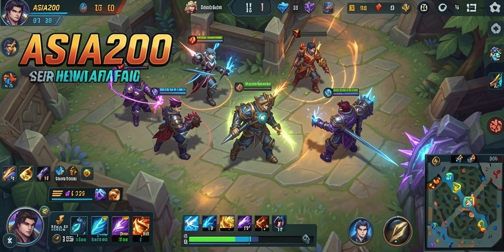 Tangkapan layar gameplay ASIA200 yang menampilkan pertarungan seru.