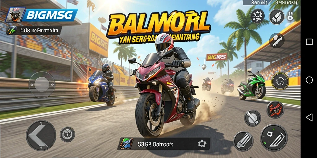 Gameplay seru balapan motor di BIGMSG dengan berbagai lintasan menantang.