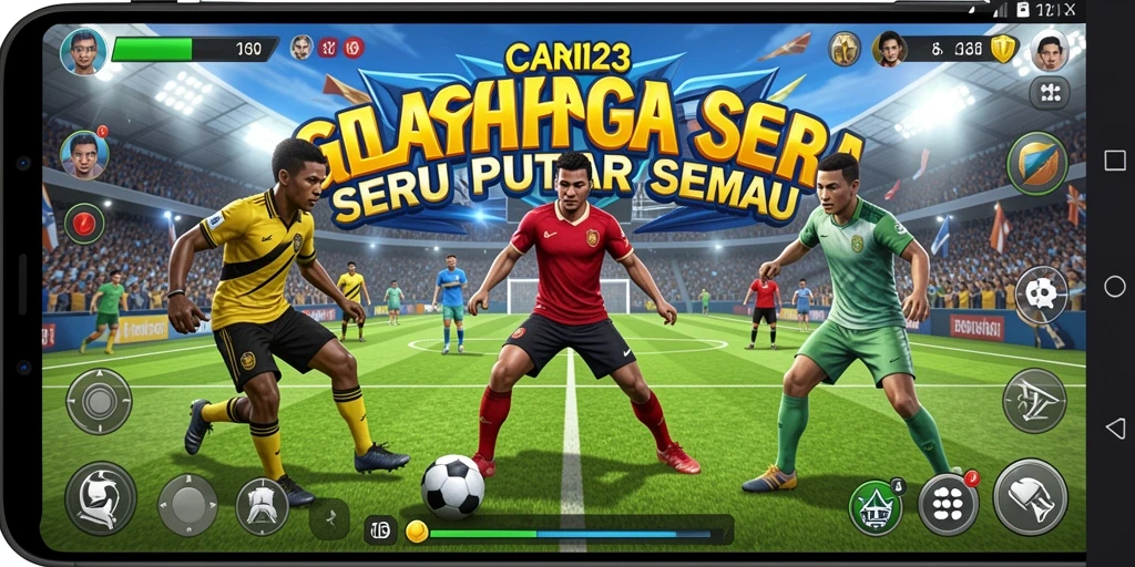 Tampilan gameplay CERI123 menampilkan aksi olahraga penuh energi.