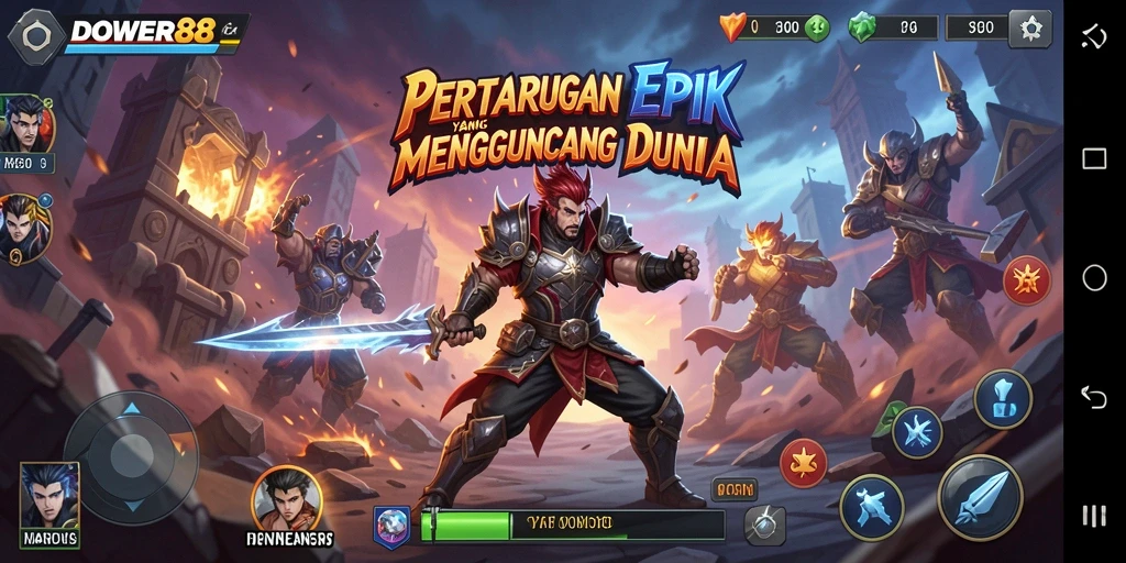 Tampilan pertarungan epik dalam DOWER88 dengan aksi seru.