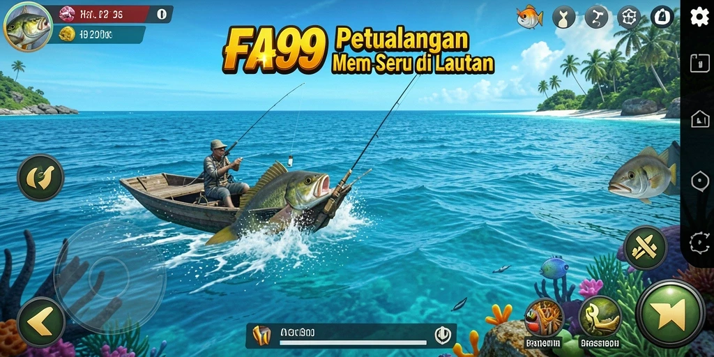 Menikmati tangkapan ikan besar di FA99 dengan grafis yang menawan.