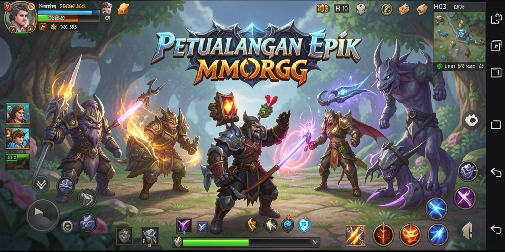 Gambaran gameplay seru dalam dunia fantasi H03.