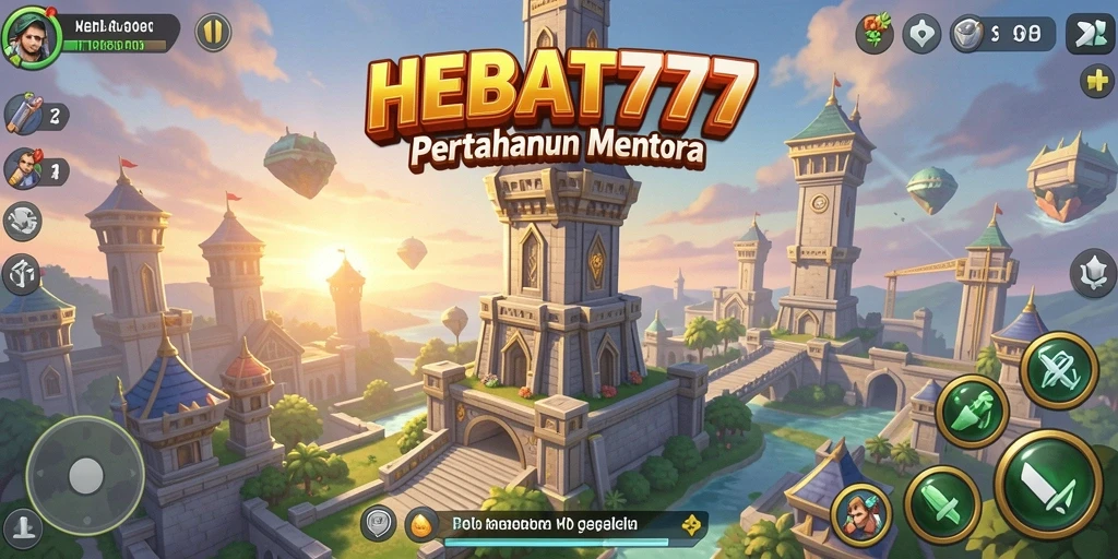 Gameplay seru dalam HEBAT777 dengan strategi Tower Defense.