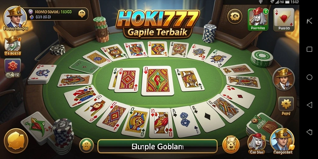 Tampilan gameplay HOKI777 menampilkan serunya permainan Gaple.