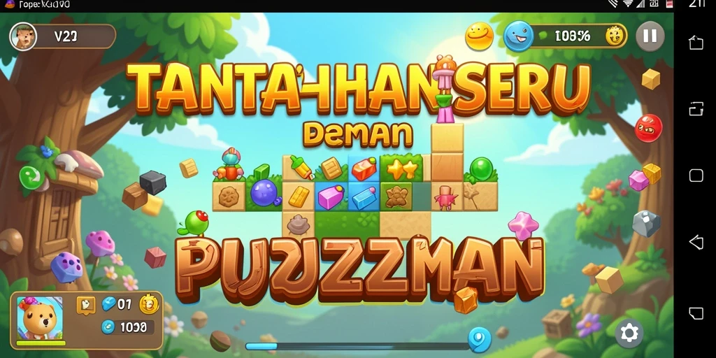 Tampilan gameplay V21 yang menarik dan menantang di setiap level.
