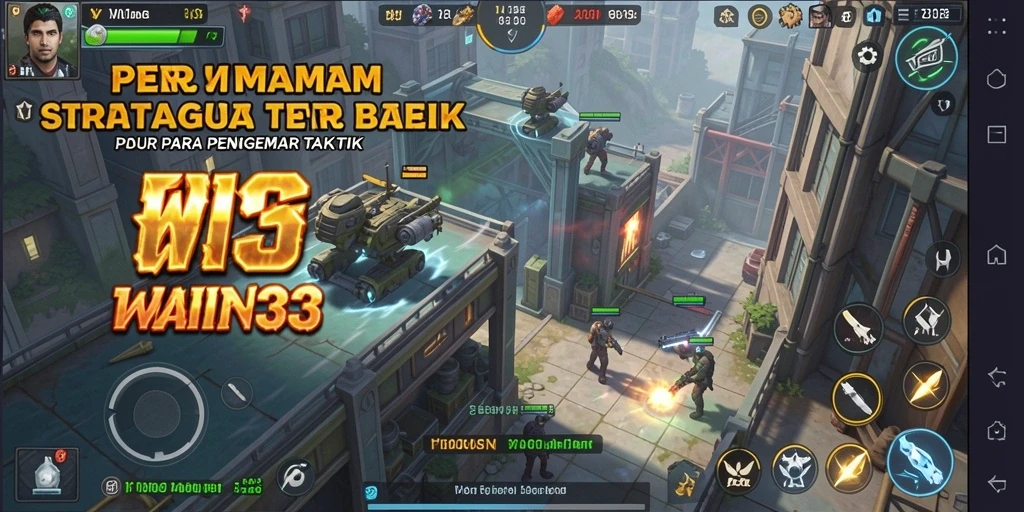 Tampilan gameplay strategis yang menegangkan dalam WIN33.