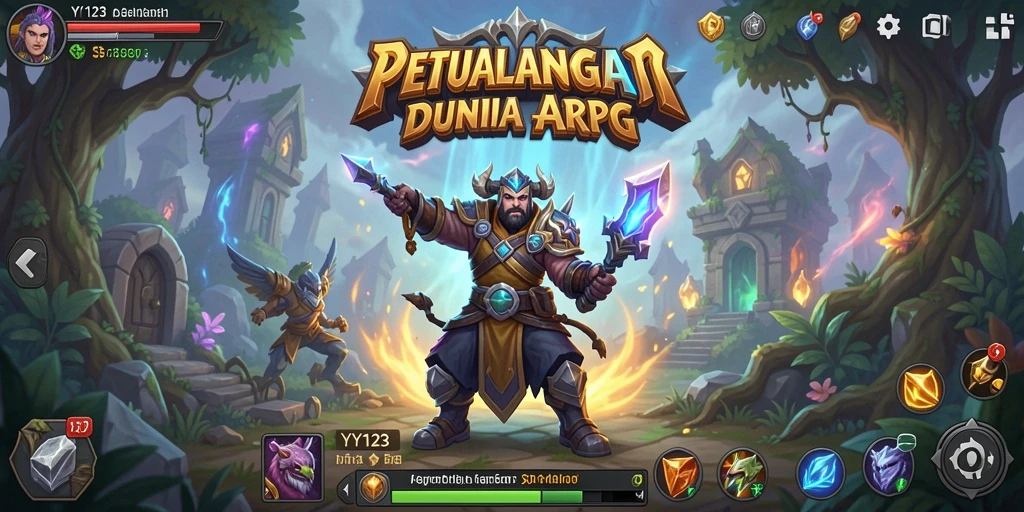 Tampilan gameplay YY123 yang mendebarkan dan penuh aksi dalam pertempuran ARPG.